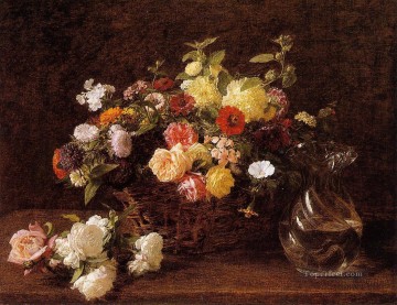  Cesta Arte - Cesta de Flores Henri Fantin Latour floral
